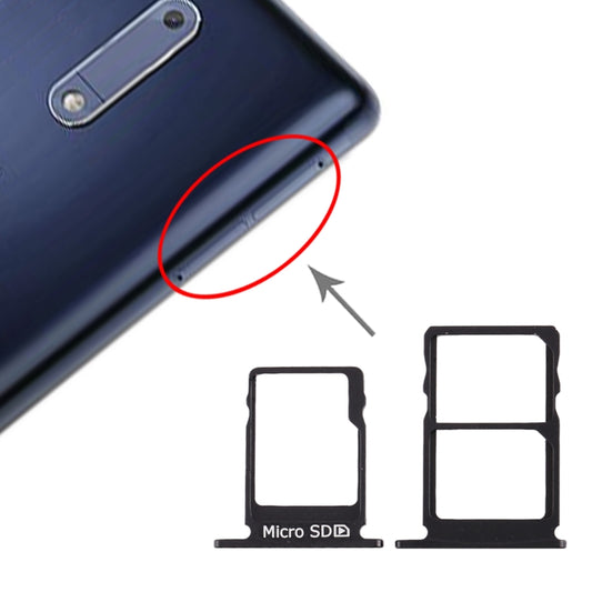Plateau pour carte SIM + plateau pour carte SIM + plateau pour carte Micro SD pour Nokia 5 / N5 TA-1024 TA-1027 TA-1044 TA-1053