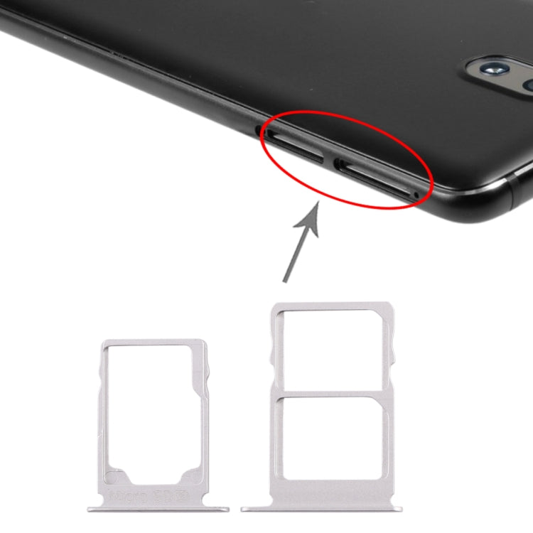 Plateau pour carte SIM + plateau pour carte SIM + plateau pour carte Micro SD pour Nokia 3.1 TA-1049 TA-1057 TA-1063 TA-1070