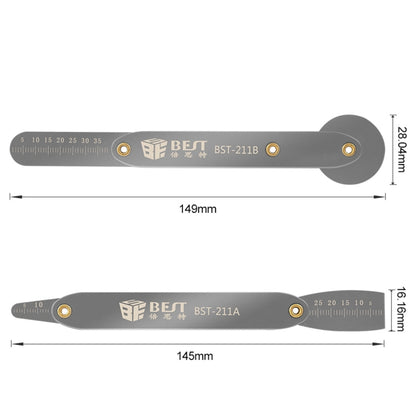 Meilleur BST-211A/B outil universel d'ouverture de réparation de téléphone portable, démontage du métal, pied-de-biche, ensemble d'outils de levier en acier métallique