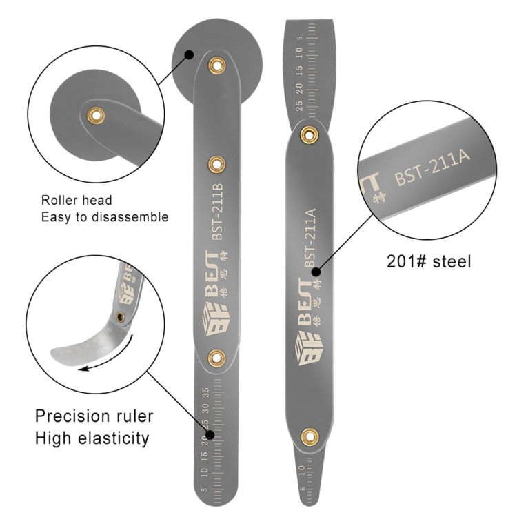 Meilleur BST-211A/B outil universel d'ouverture de réparation de téléphone portable, démontage du métal, pied-de-biche, ensemble d'outils de levier en acier métallique