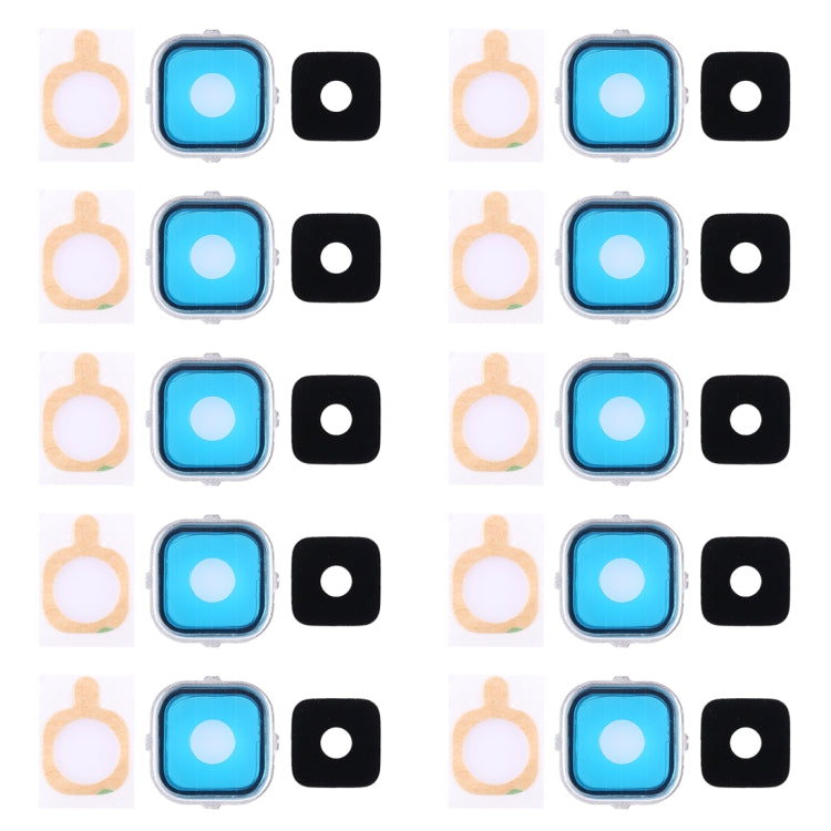 Pour Galaxy Alpha / G850, 10 pièces, lunette de caméra arrière et couvercle d'objectif avec autocollant