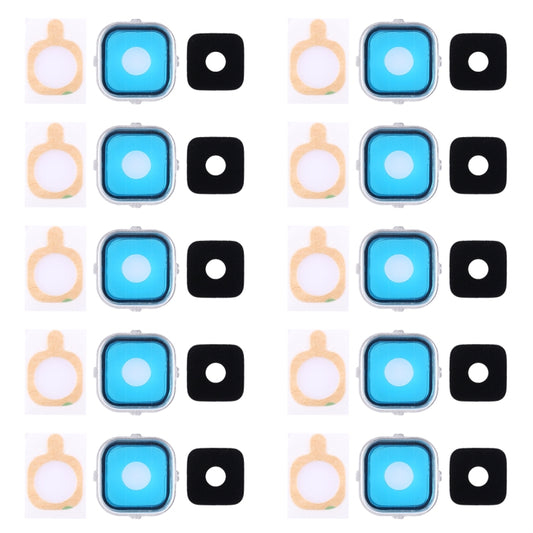 Pour Galaxy Alpha / G850, 10 pièces, lunette de caméra arrière et couvercle d'objectif avec autocollant