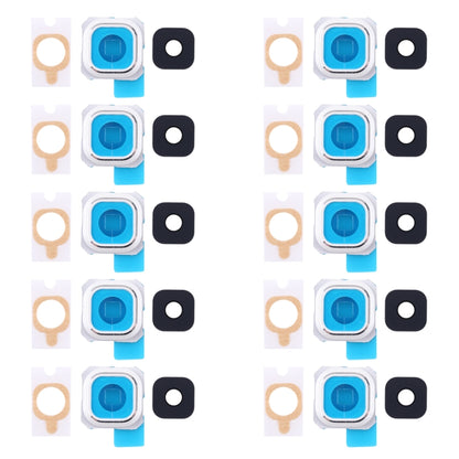 Pour Galaxy S6 Edge +/G9280, 10 pièces, lunette de caméra arrière et couvercle d'objectif avec autocollant