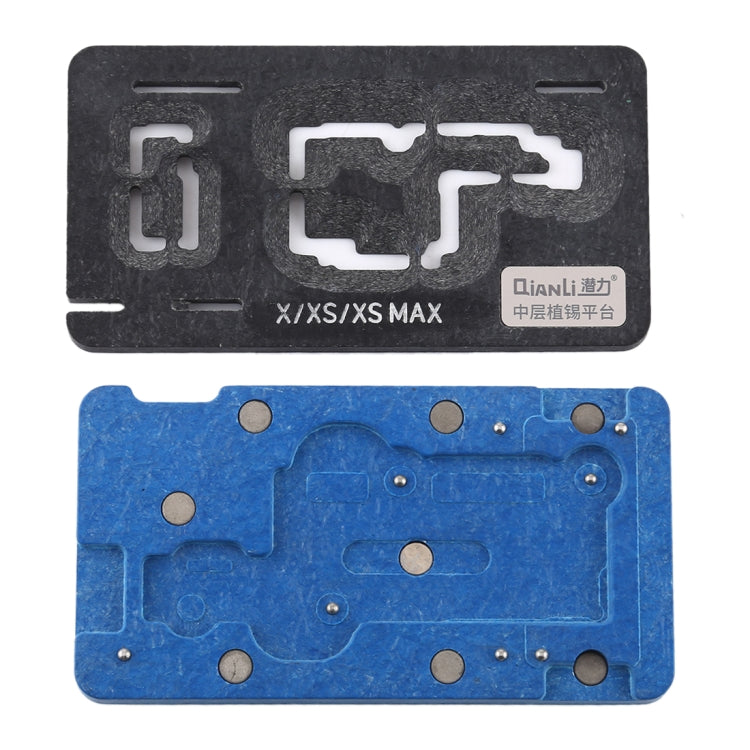 Plate-forme de pochoir de reballage Qianli BGA pour iPhone X / XS / XS Max