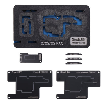 Plate-forme de pochoir de reballage Qianli BGA pour iPhone X / XS / XS Max