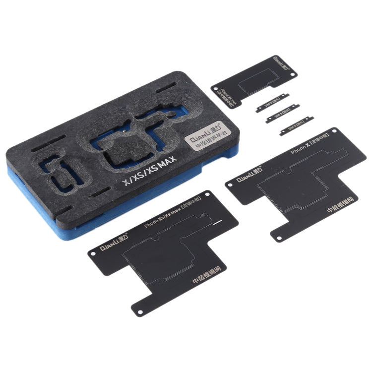 Plate-forme de pochoir de reballage Qianli BGA pour iPhone X / XS / XS Max