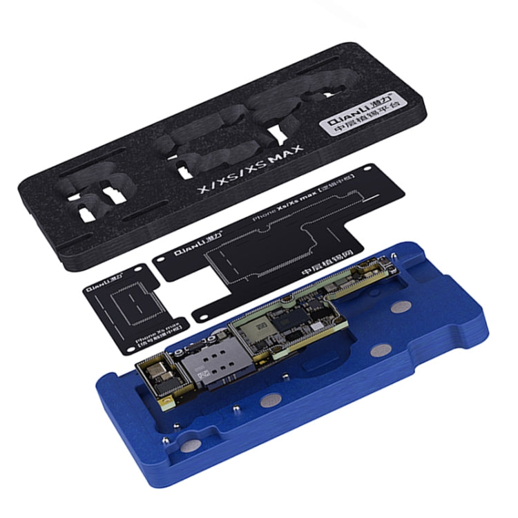 Plate-forme de pochoir de reballage Qianli BGA pour iPhone X / XS / XS Max