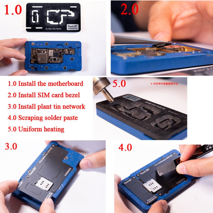 Plate-forme de pochoir de reballage Qianli BGA pour iPhone X / XS / XS Max