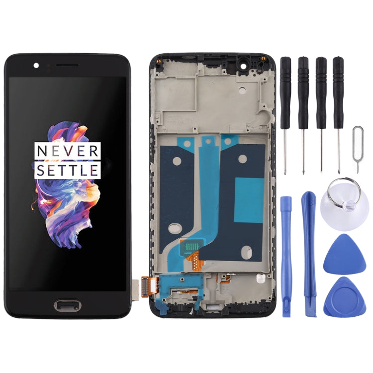 Pour OnePlus 5 A5000 TFT matériel écran LCD et numériseur assemblage complet avec cadre