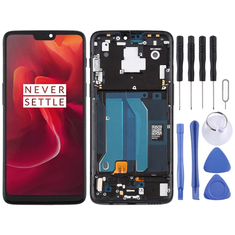 Pour OnePlus 6 A6000 TFT matériel écran LCD et numériseur assemblage complet avec cadre