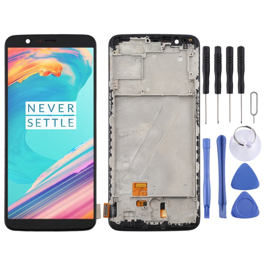 Pour OnePlus 5T A5010 TFT matériel écran LCD et numériseur assemblage complet avec cadre