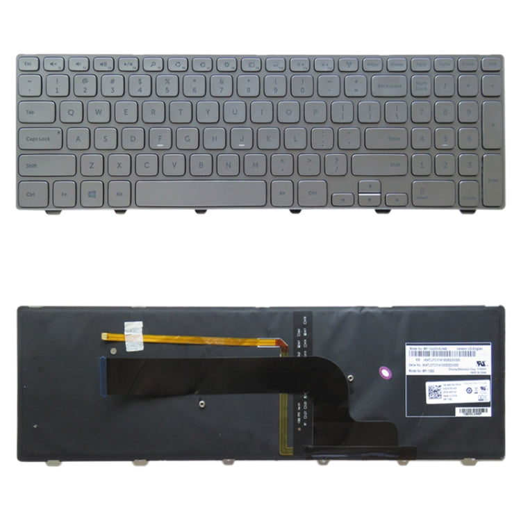 Clavier version américaine avec rétroéclairage du clavier pour DELL Inspiron 15 7000 Series 7537 P36F