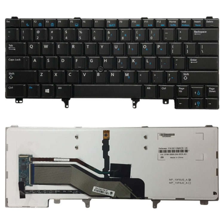 Clavier version américaine avec rétroéclairage et pointage pour Dell Latitude E6420 E6320 E6430 E5420 E5430 E6430s