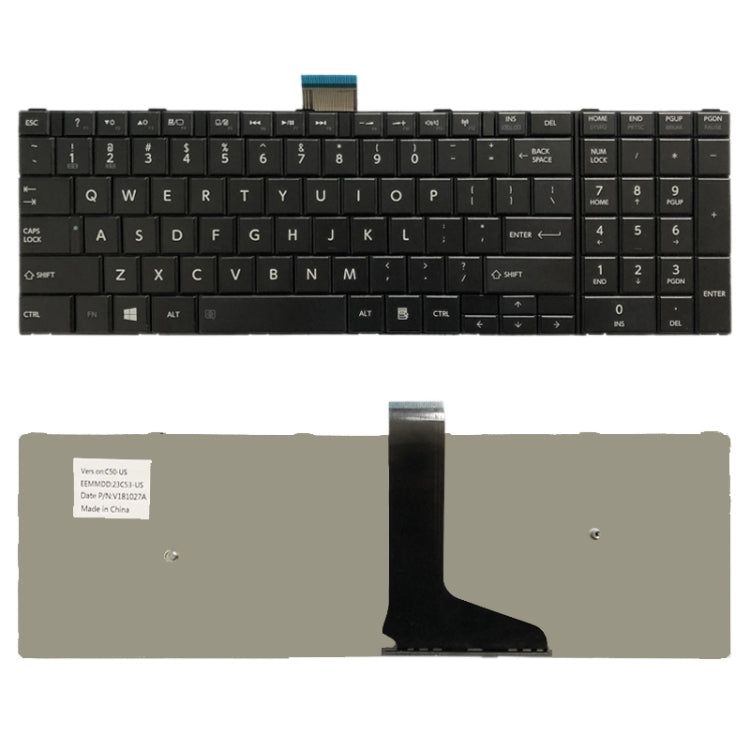 Clavier Version américaine pour Toshiba Satellite C50D C50-A C50-A506 C50D-A C55T-A C55-A C55D-A