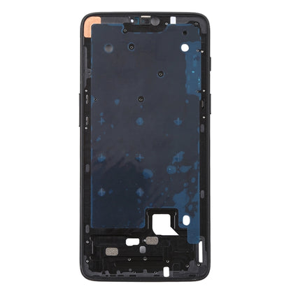 Pour OnePlus 6, boîtier avant, cadre LCD, plaque de lunette avec touches latérales, For OnePlus 6 (Frosted Black)