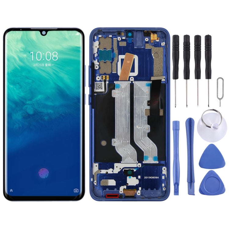 Écran LCD matériel AMOLED et numériseur complet avec cadre pour ZTE Axon 10 Pro (version 4G)