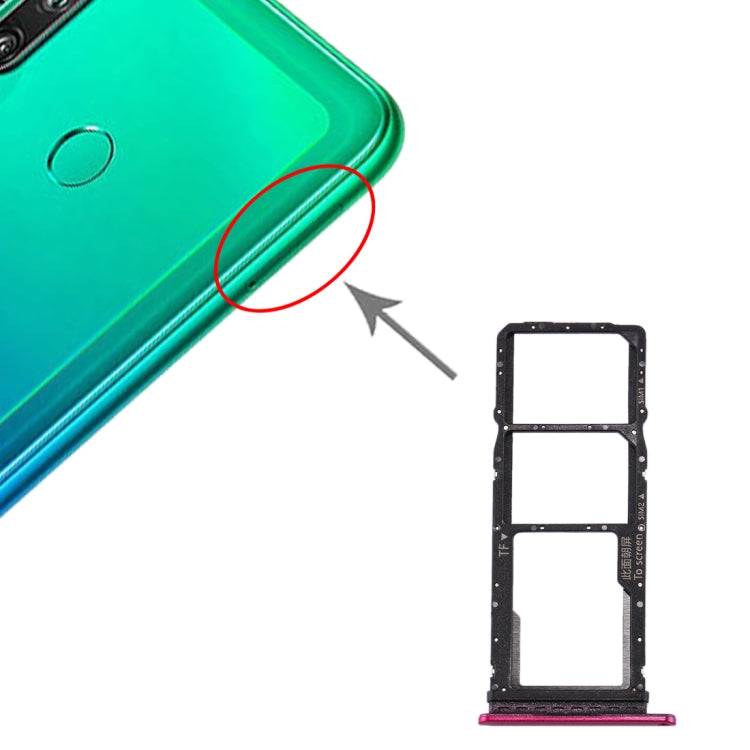 Tiroir Carte SIM + Tiroir Carte SIM + Tiroir Carte Micro SD pour Huawei P40 Lite E / Enjoy 10