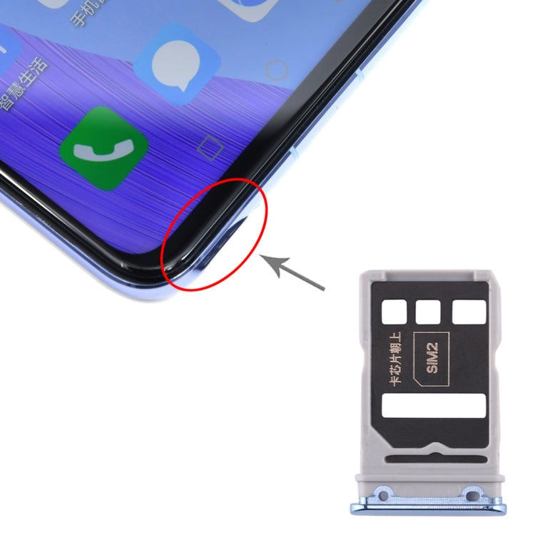 Tiroir Carte SIM + Tiroir Carte SIM pour Honor V30 Pro / Honor V30, For Honor V30 Pro, For Honor V30 Pro (Dark Blue), For Huawei Nova 6
