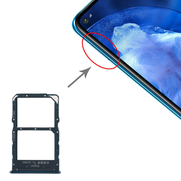 Tiroir Carte SIM + Tiroir Carte NM pour Huawei Nova 5z / Nova 5i Pro