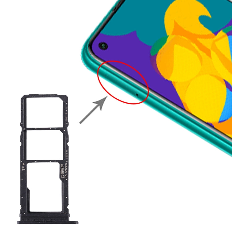 Tiroir Carte SIM + Tiroir Carte SIM + Tiroir Carte Micro SD pour Huawei Honor Play 4T, For Huawei Honor Play 4T