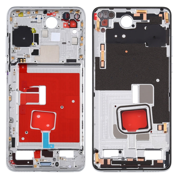 Plaque de lunette de cadre central d'origine avec touches latérales pour Huawei P40