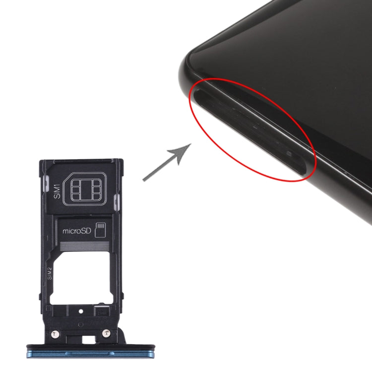 Tiroir Carte SIM + Tiroir Carte SIM + Tiroir Carte Micro SD pour Sony Xperia XZ2