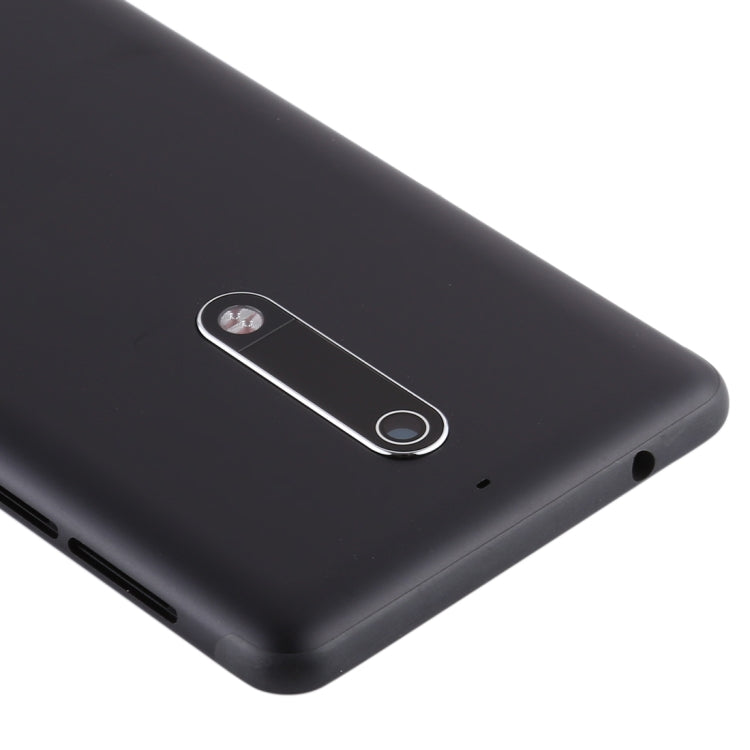 Couvercle arrière de la batterie avec bouton d'alimentation et de Volume, câble flexible et couvercle d'objectif d'appareil photo pour Nokia 5 TA-1024 TA-1027 TA-1044 TA-1053