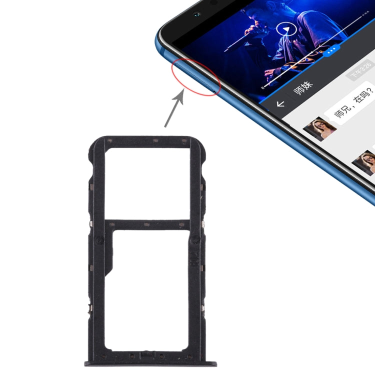 Tiroir Carte SIM + Tiroir Carte SIM / Tiroir Carte Micro SD pour Huawei Honor Play 7X, For Honor Play 7X, For Huawei Play 7X