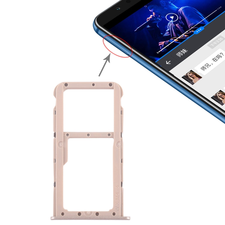 Tiroir Carte SIM + Tiroir Carte SIM / Tiroir Carte Micro SD pour Huawei Honor Play 7X, For Honor Play 7X, For Huawei Play 7X