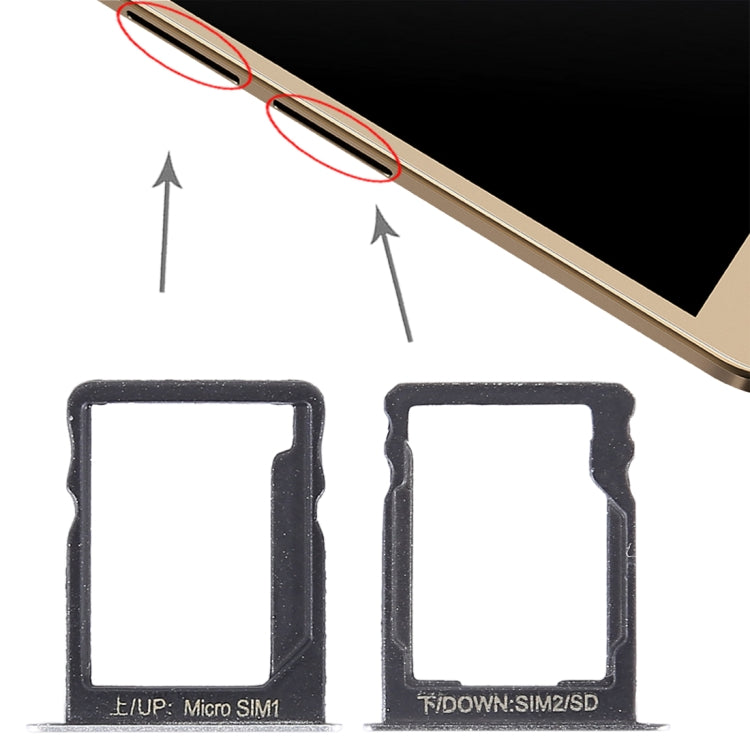 Tiroir Carte SIM + Tiroir Carte SIM / Carte Micro SD pour Huawei Enjoy 5s