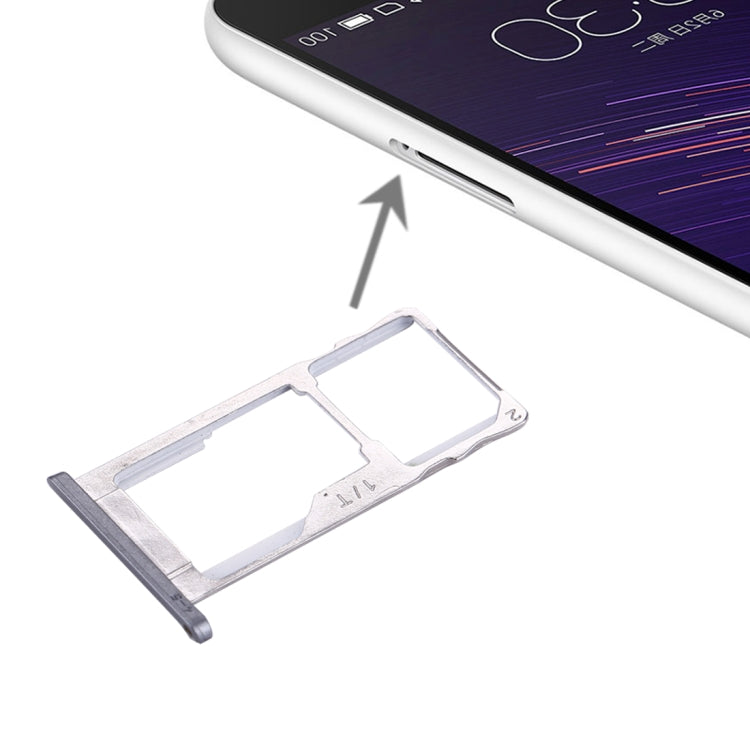Pour Meizu Meilan Plateau de carte SIM + SIM / Micro SD en métal