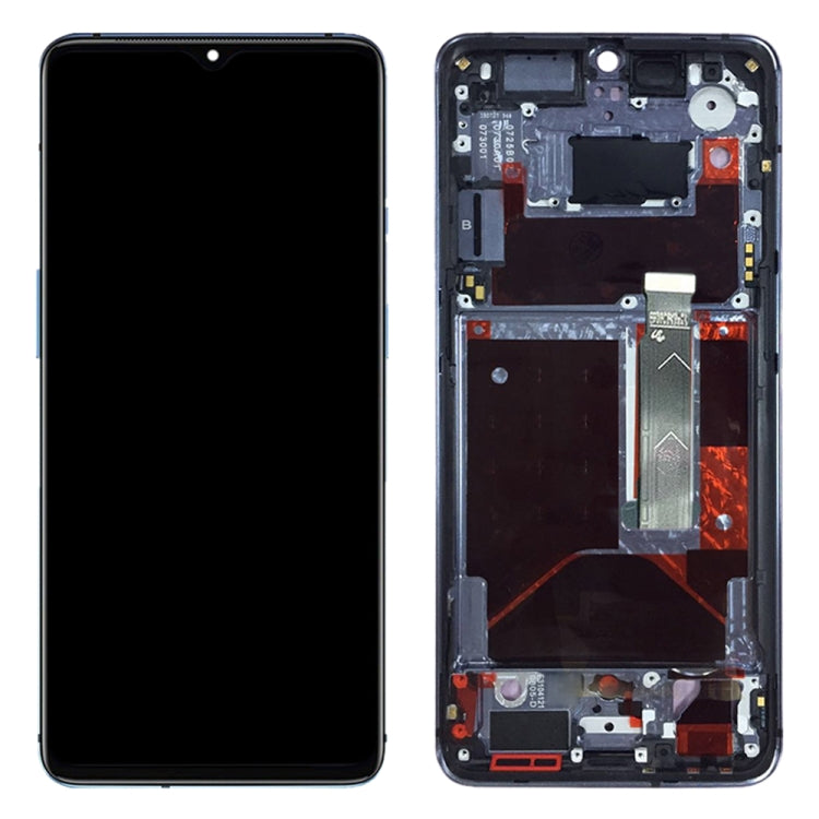 Pour OnePlus 7T HD1901 HD1903 HD1900 HD1905 numériseur assemblage complet avec cadre écran LCD OEM, For OnePlus 7T(AMOLED)