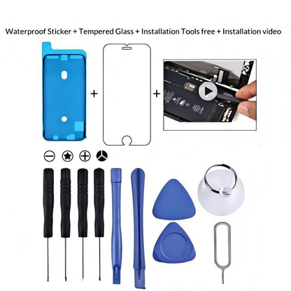 Kits de réparation et cadeaux 12 en 1 (4 x tournevis + 2 x tiges de démontage + 2 x triangle sur tranches épaisses + 1 x broche d'éjection + 1 x mandrin + 1 x autocollant étanche + 1 x verre trempé)