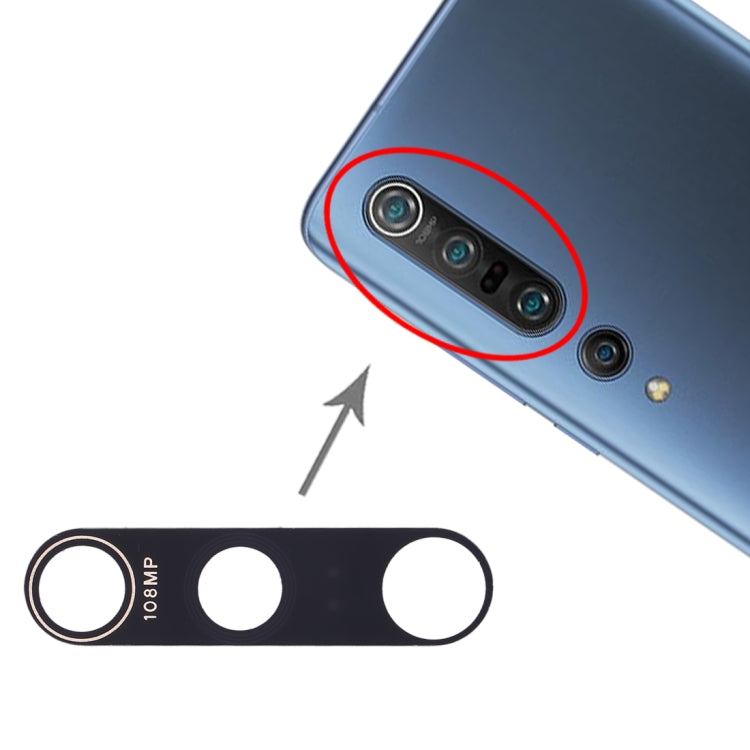 Objectif de caméra arrière 10 PCS pour Xiaomi Mi 10 Pro 5G