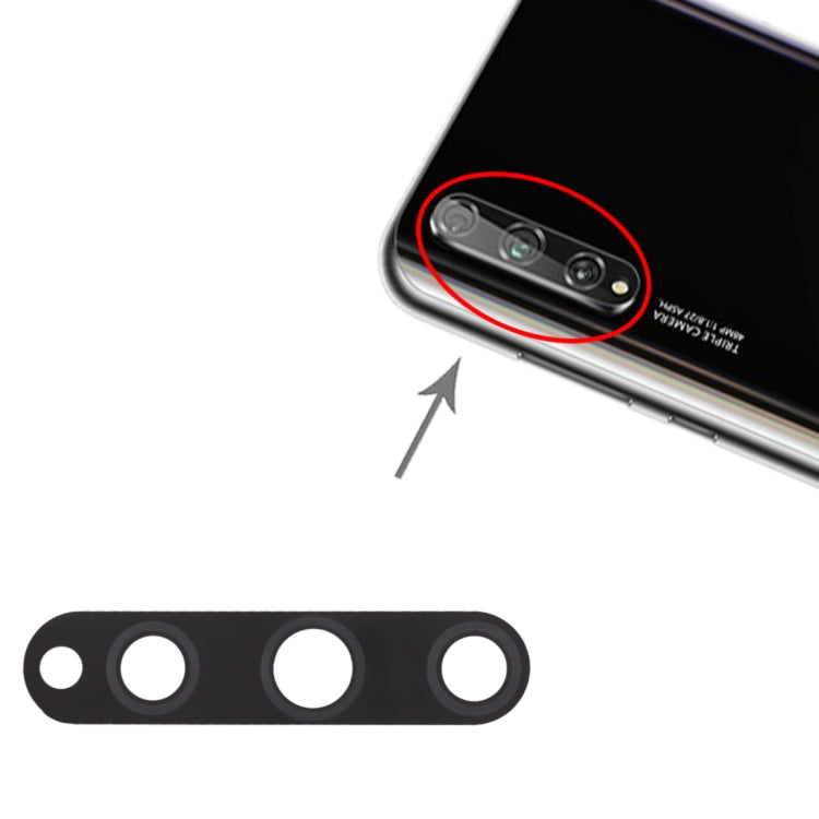 Pour Huawei Y8p / P Smart S Objectif de caméra arrière 10 pièces, For Huawei Y8p