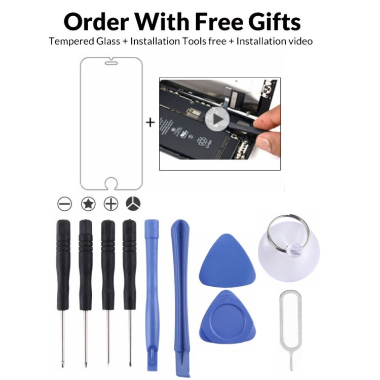 Kits de réparation et cadeaux 11 en 1 (4 x tournevis + 2 x tiges de démontage + 2 x triangle sur tranches épaisses + 1 x goupille d'éjection + 1 x mandrin + 1 x verre trempé)