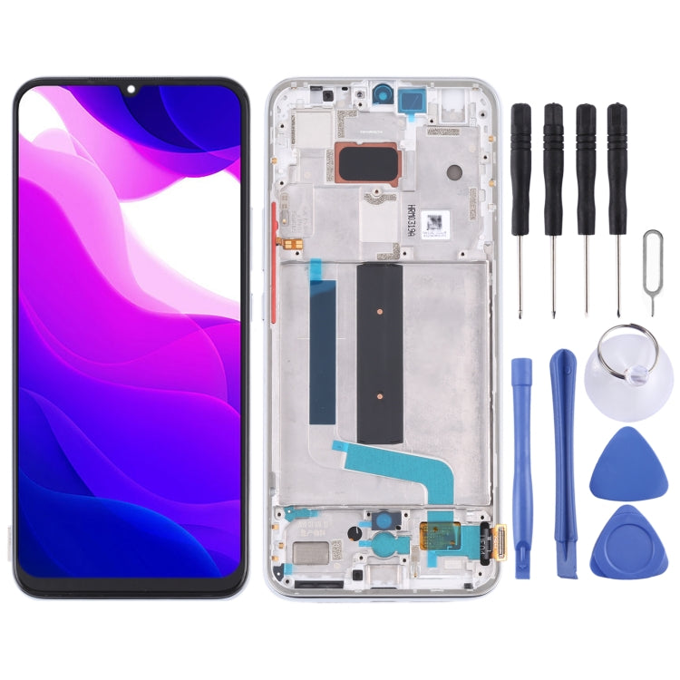 Écran LCD de matériau AMOLED d'origine et assemblage complet de numériseur avec cadre pour Xiaomi Mi 10 Lite 5G