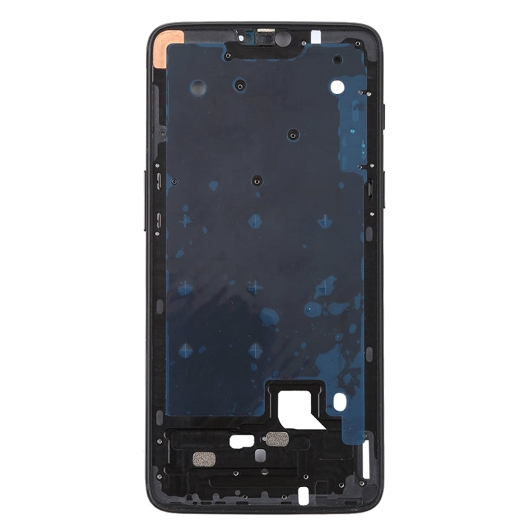 Pour OnePlus 6, boîtier avant, cadre LCD, plaque de lunette avec touches latérales