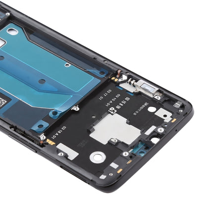 Pour OnePlus 6, boîtier avant, cadre LCD, plaque de lunette avec touches latérales