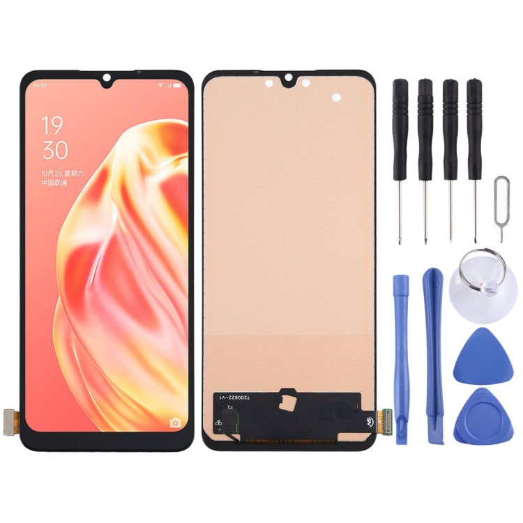 Ensemble complet d'écran LCD et de numériseur en matériau TFT pour OPPO Reno3 / A91 / F15 / F17, ne prenant pas en charge l'identification par empreinte digitale