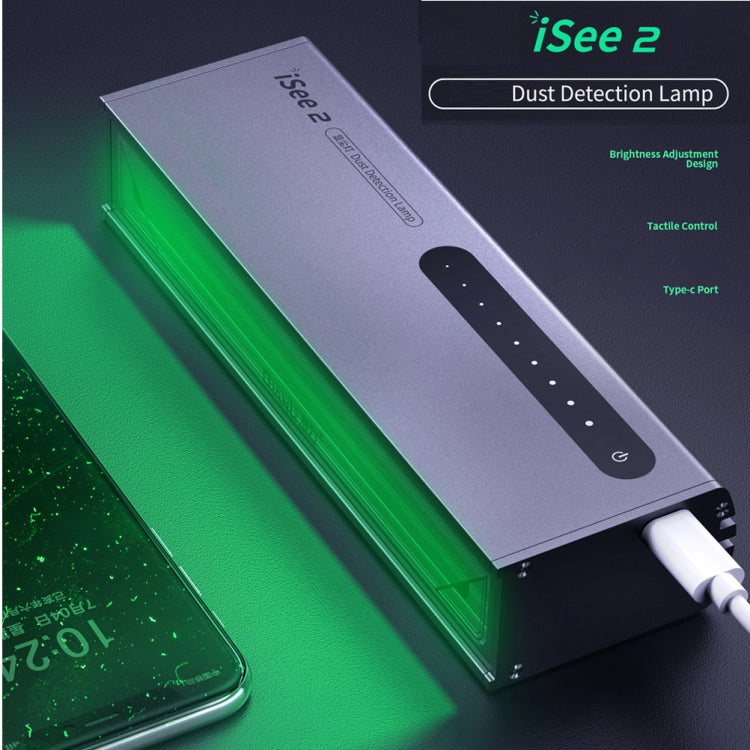 QIANLI iSee 2 écran LCD réparation vérification de la poussière lampe de détection de rayures d'empreintes digitales Source de lumière verte protéger les yeux