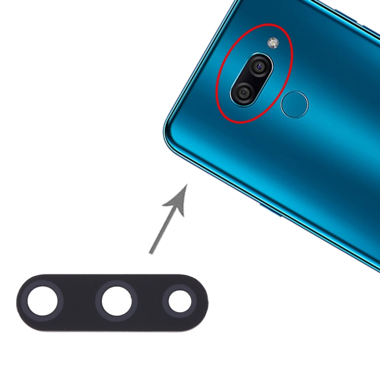 Objectif de caméra arrière 10 pièces pour LG K50 / K12 MAX / LMX520BMW / LMX520EMW