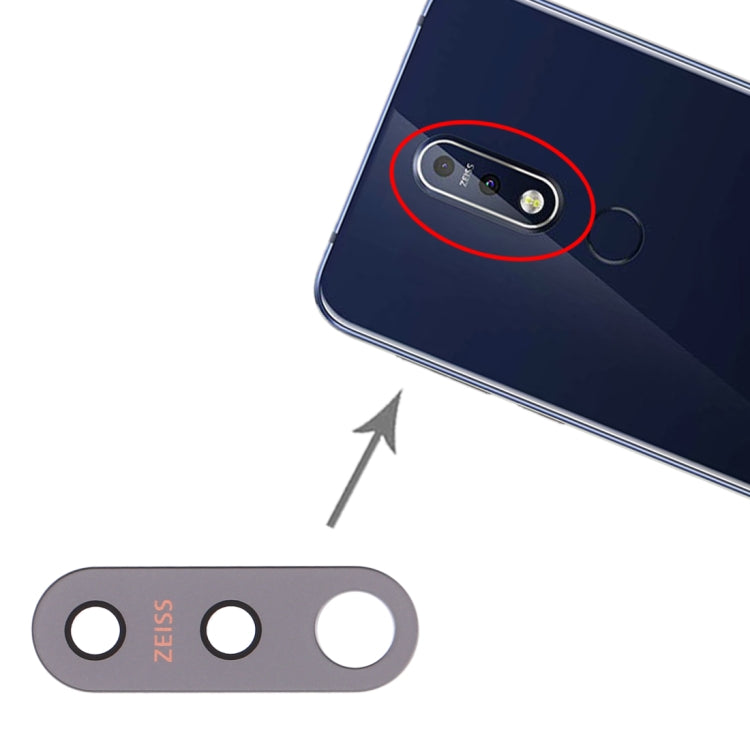 Objectif de caméra arrière 10 PCS pour Nokia 7.1 / TA-1085 / TA-1095 / TA-1096, For Nokia 7.1