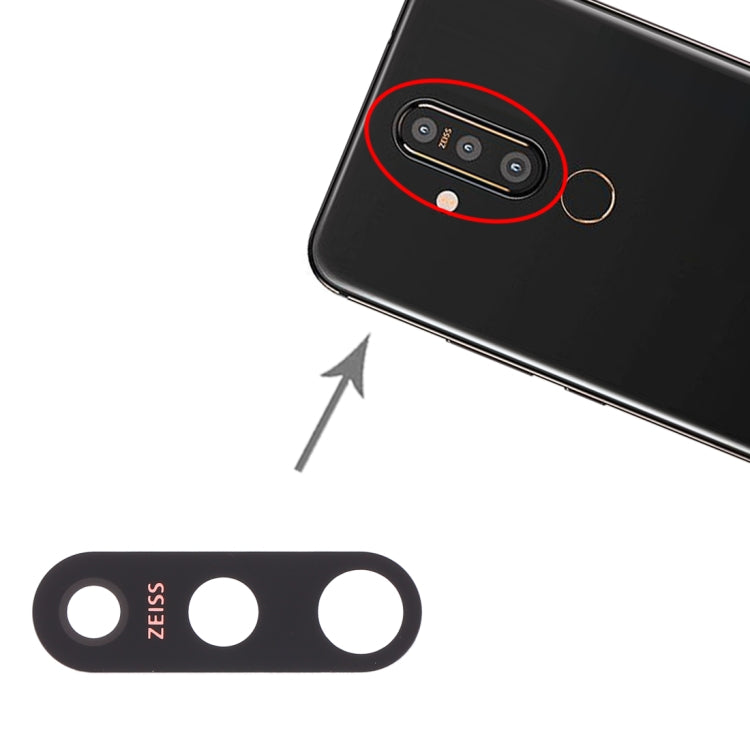 Objectif de caméra arrière 10 PCS pour Nokia X71 / 8.1 Plus / TA-1167 / TA-1188