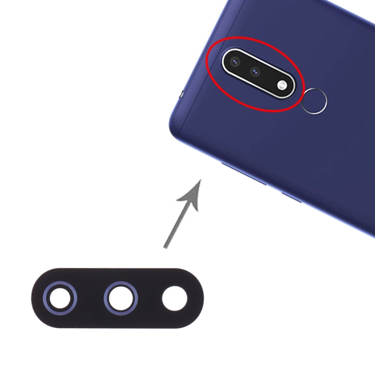 Objectif de caméra arrière 10 PCS pour Nokia 3.1 Plus / TA-1118