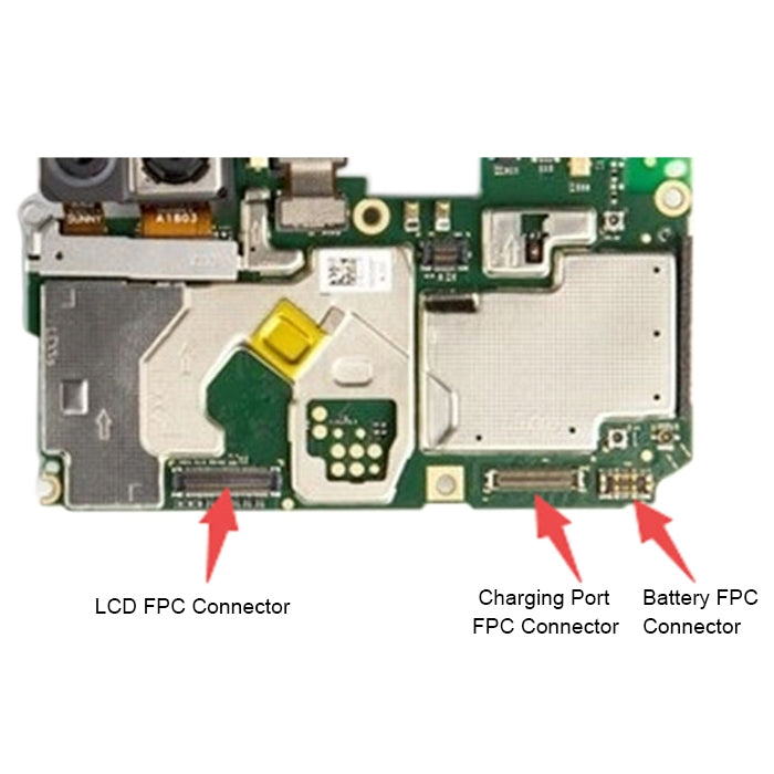 Connecteur FPC d'écran tactile d'affichage à cristaux liquides de carte mère de 10 pièces pour Huawei P Smart/profite de 7S
