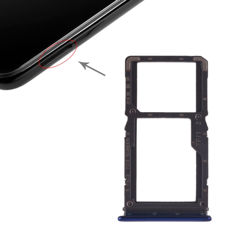 Plateau pour carte SIM + plateau pour carte SIM / plateau pour carte Micro SD pour Xiaomi Redmi Note 7 / Redmi Note 7 Pro