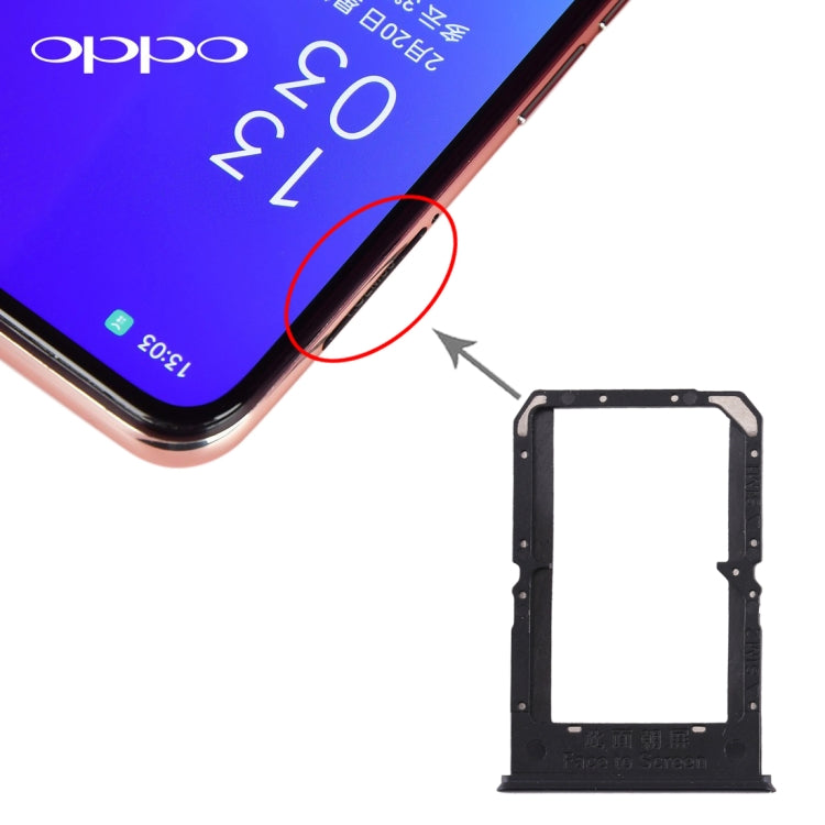 Pour OPPO Reno3/K7 5G/Find X2 Lite Plateau de carte SIM + Plateau de carte SIM