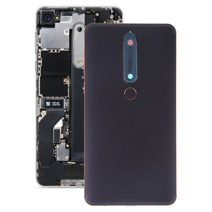 Couvercle arrière de la batterie avec objectif d'appareil photo, touches latérales et capteur d'empreintes digitales pour Nokia 6.1/6 (2018)/6 (2e génération), For Nokia 6 (2nd Gen)