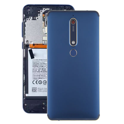 Couvercle arrière de la batterie avec objectif d'appareil photo, touches latérales et capteur d'empreintes digitales pour Nokia 6.1/6 (2018)/6 (2e génération), For Nokia 6 (2nd Gen)